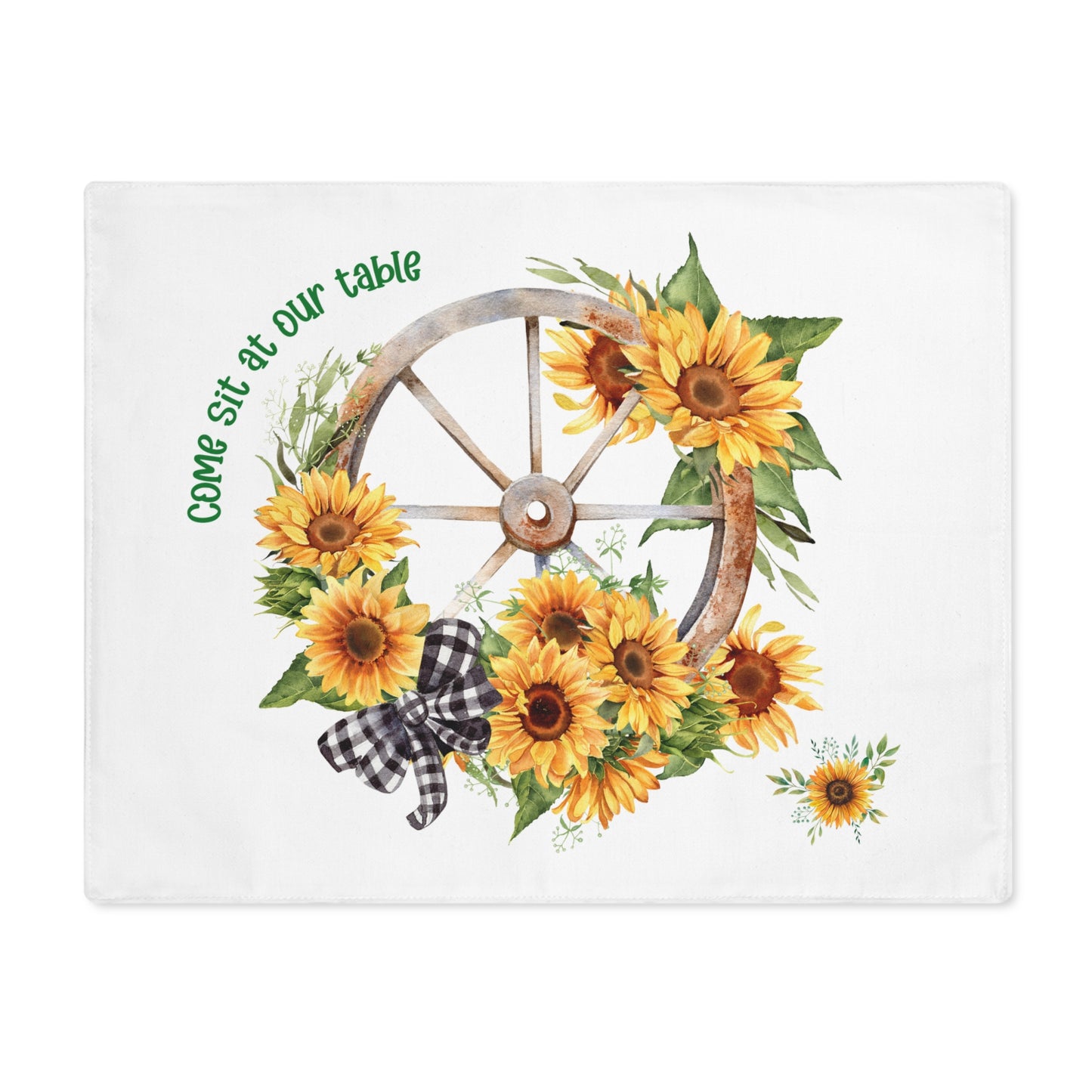 Placemats Sunflower Rustic Table Decor for Home Farmhouse Style Dining Kitchen Accessories Gift for Hostess