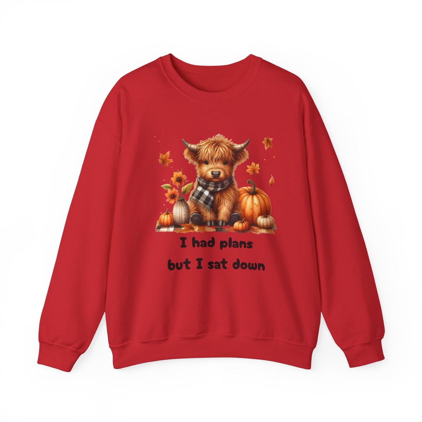 Sweatshirt Autumn Wear Funny Crewneck Pullover Fall Fashion Farm Style Cozy  Casual Outfit Highland Cow Design Print Comfort Wear Cotton Blend
