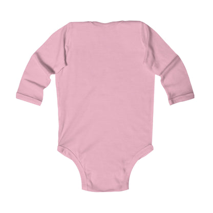 Infant Bodysuit — Cute Baby Dinosaur "Snack-a-saurus" Long Sleeve Onesie