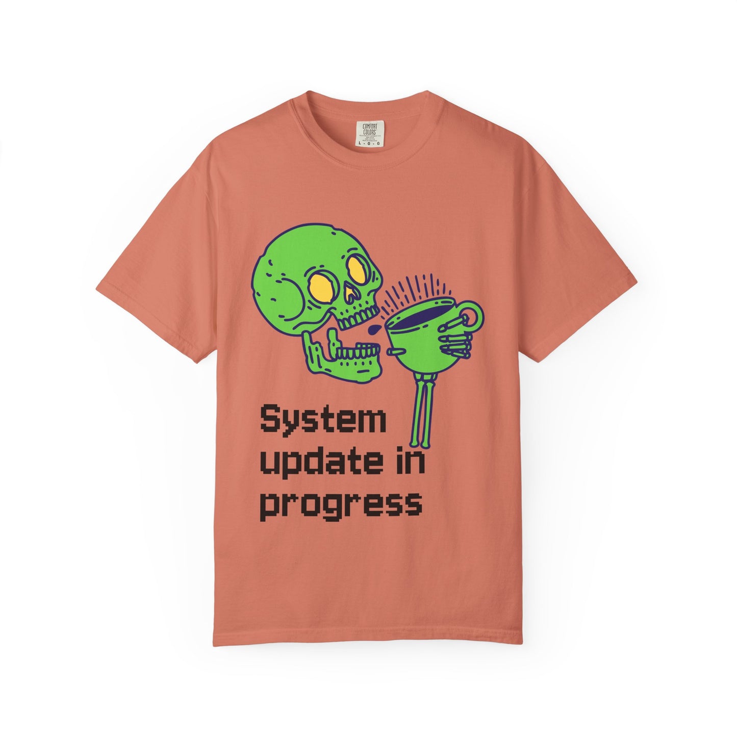 T-Shirt Funny Skeleton T-Shirt Unisex Graphic Tee Halloween Shirt Casual Wear Gift for Tech Lovers Humor Apparel