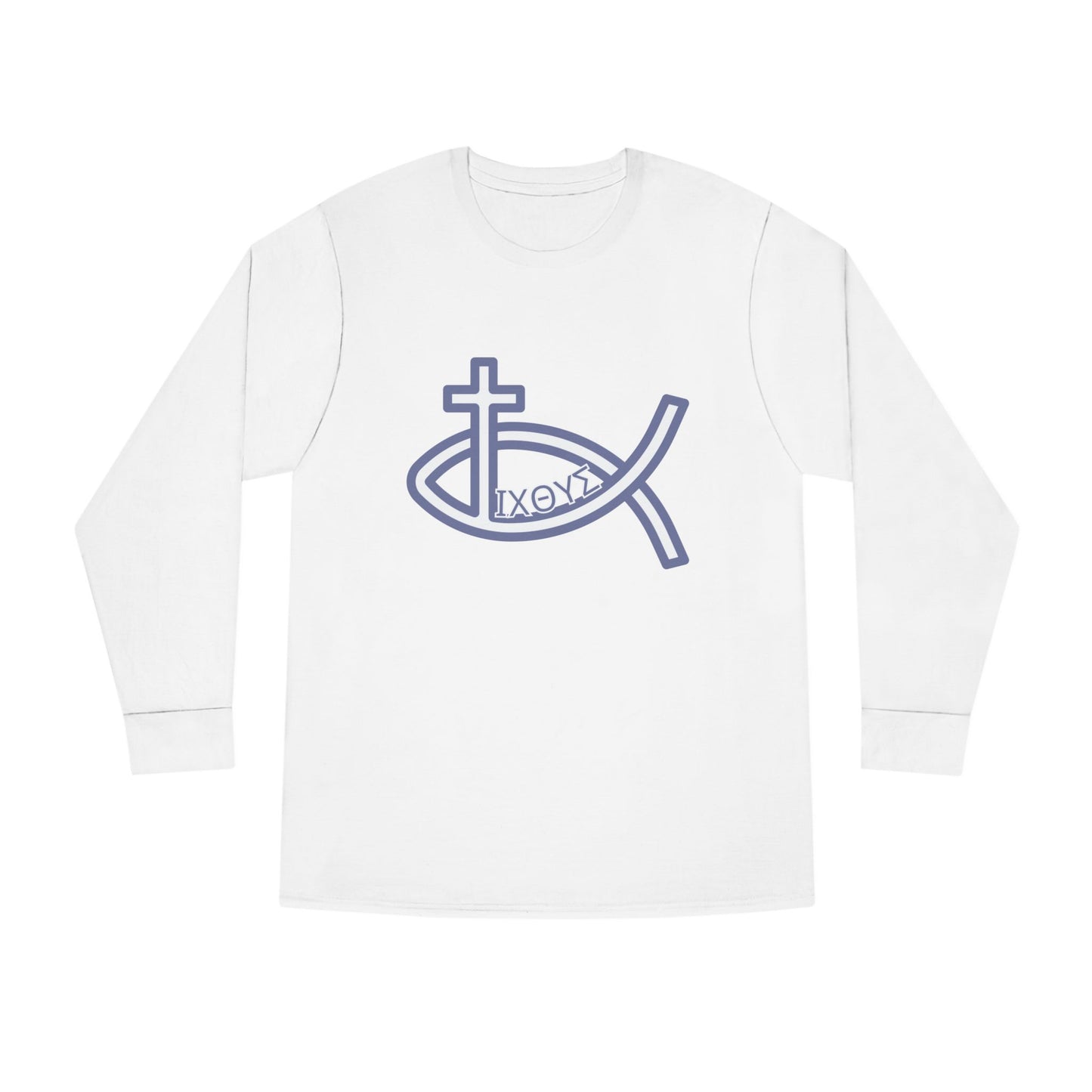 Faith-Inspired Long Sleeve Crewneck Tee - Perfect for Believers, Christian Gifts, Religious Apparel, Everyday Wear, Inspirational Clothing