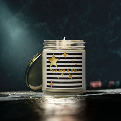 Starry Night Scented Candle - Coconut Apricot Wax Cozy Home Decor Gift for Her Relaxation Aromatherapy Birthday Gift Fragrant Tranquil Ambiance