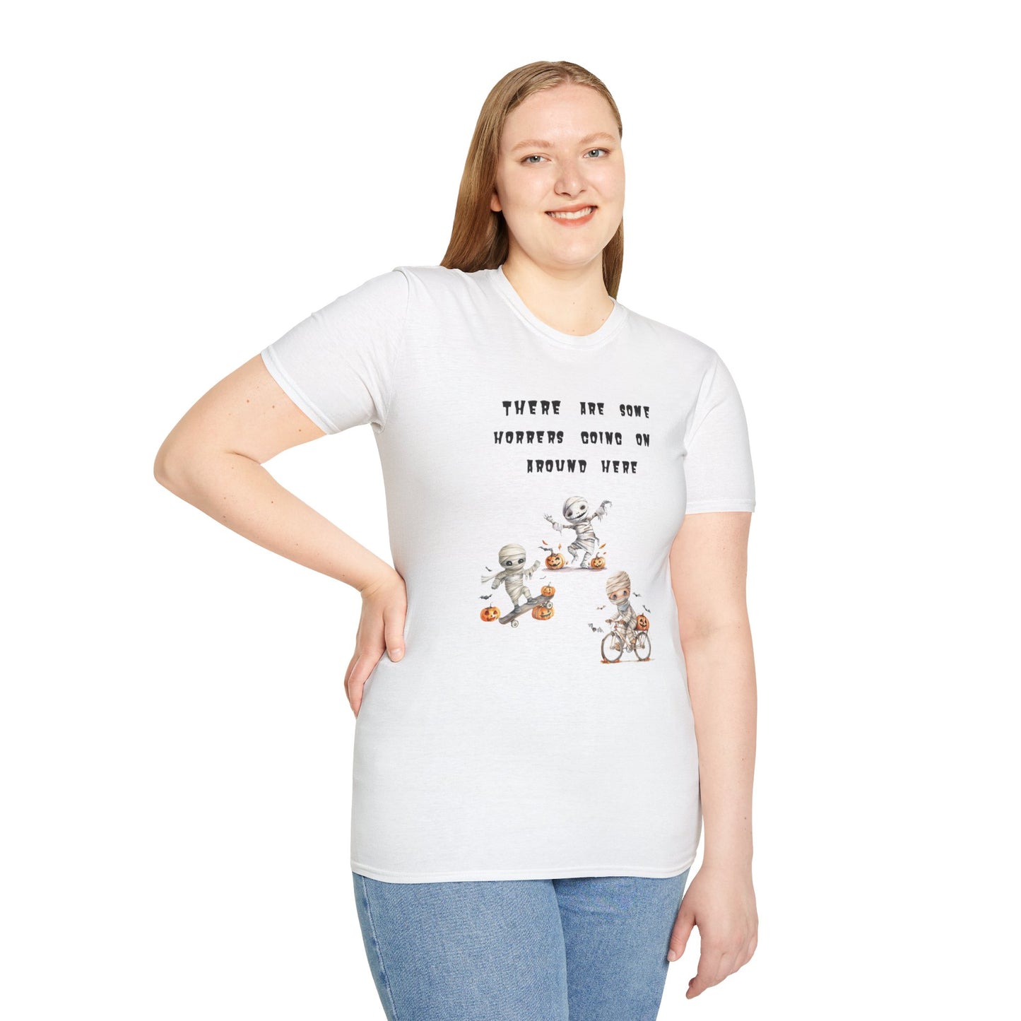 T-Shirt Halloween Graphic T-Shirt Spooky Season Tee Unisex Soft Style Shirt Retro Halloween Gift Fall Fashion Cute Halloween Design