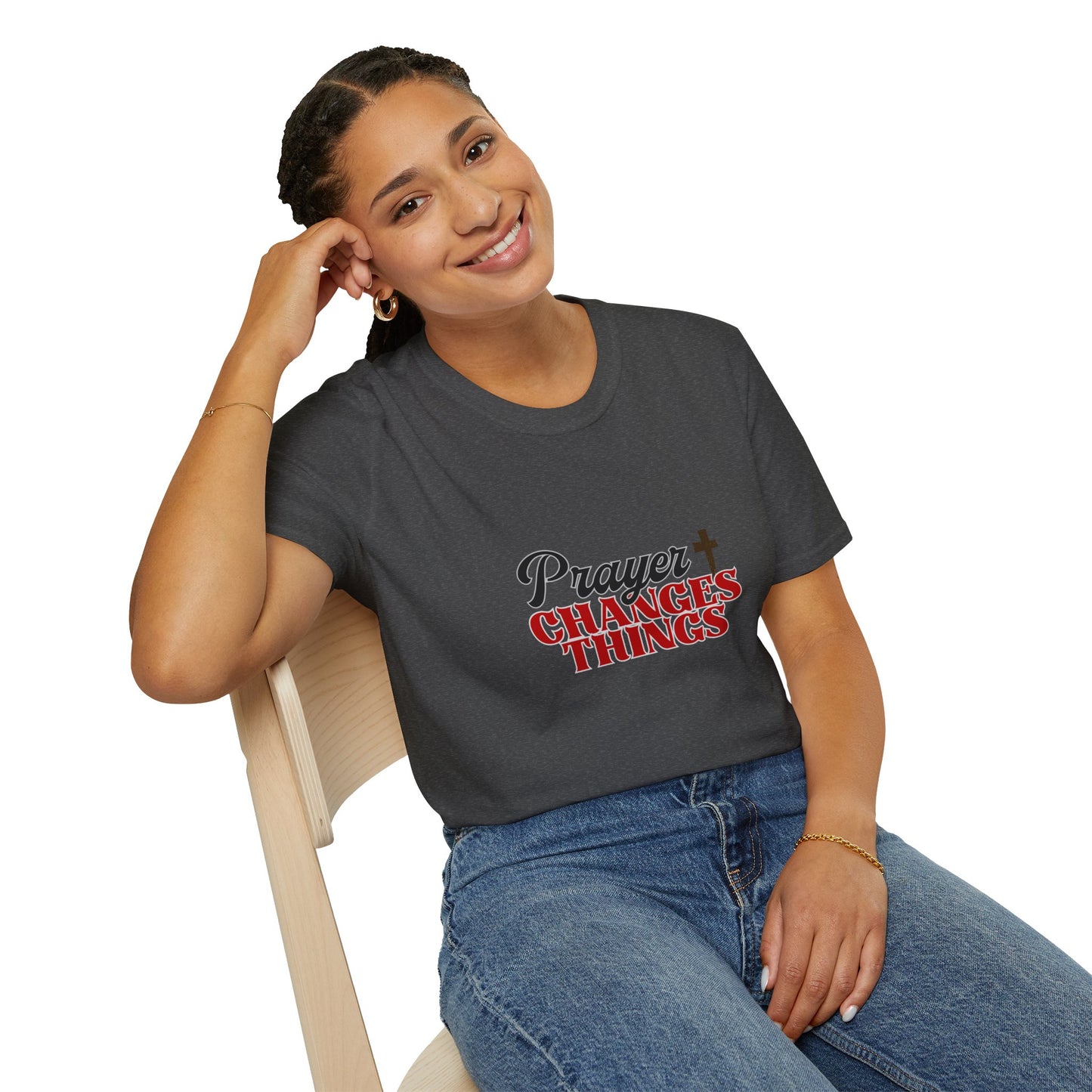 Prayer Changes Things T-Shirt Inspirational Christian Faith Tee Faith Based Spiritual Tee