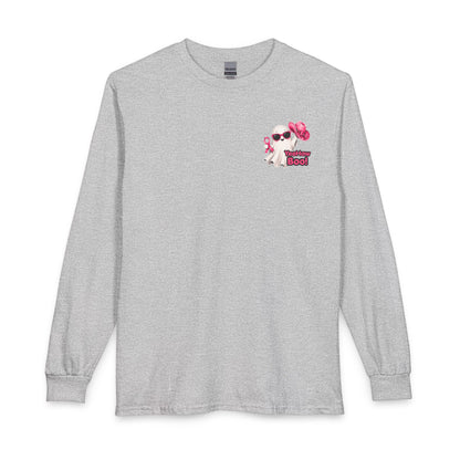 Breast Cancer Awareness Long Sleeve — "In October We Wear Pink" Ghost Tee