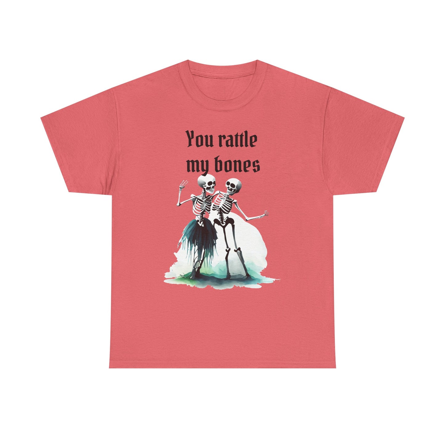 T-Shirt Skeleton Dance Tee  You Rattle My Bones Halloween Shirt Unisex Graphic Tee Cute Skeleton Costume Spooky Season Apparel