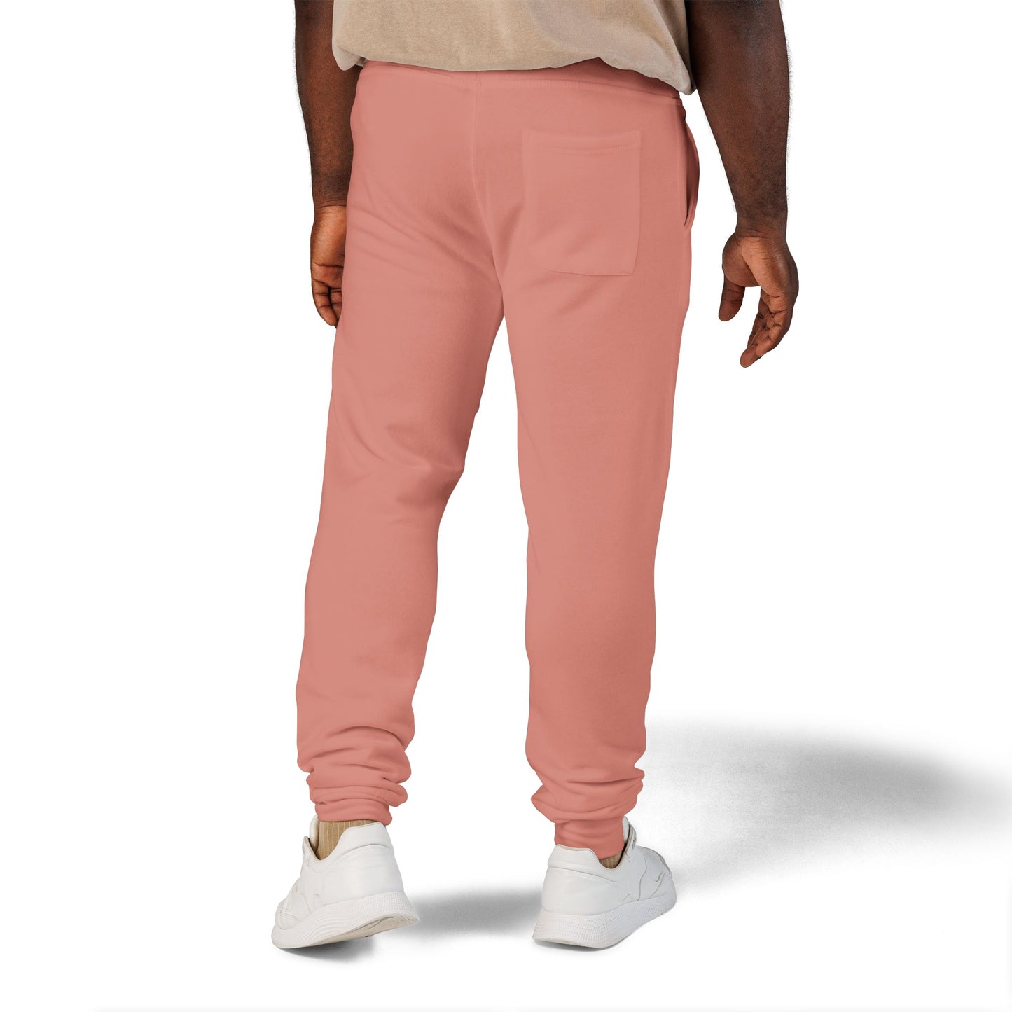 Embroidered Unisex Fleece Sweatpants - Cozy Comfort in Blush Pink