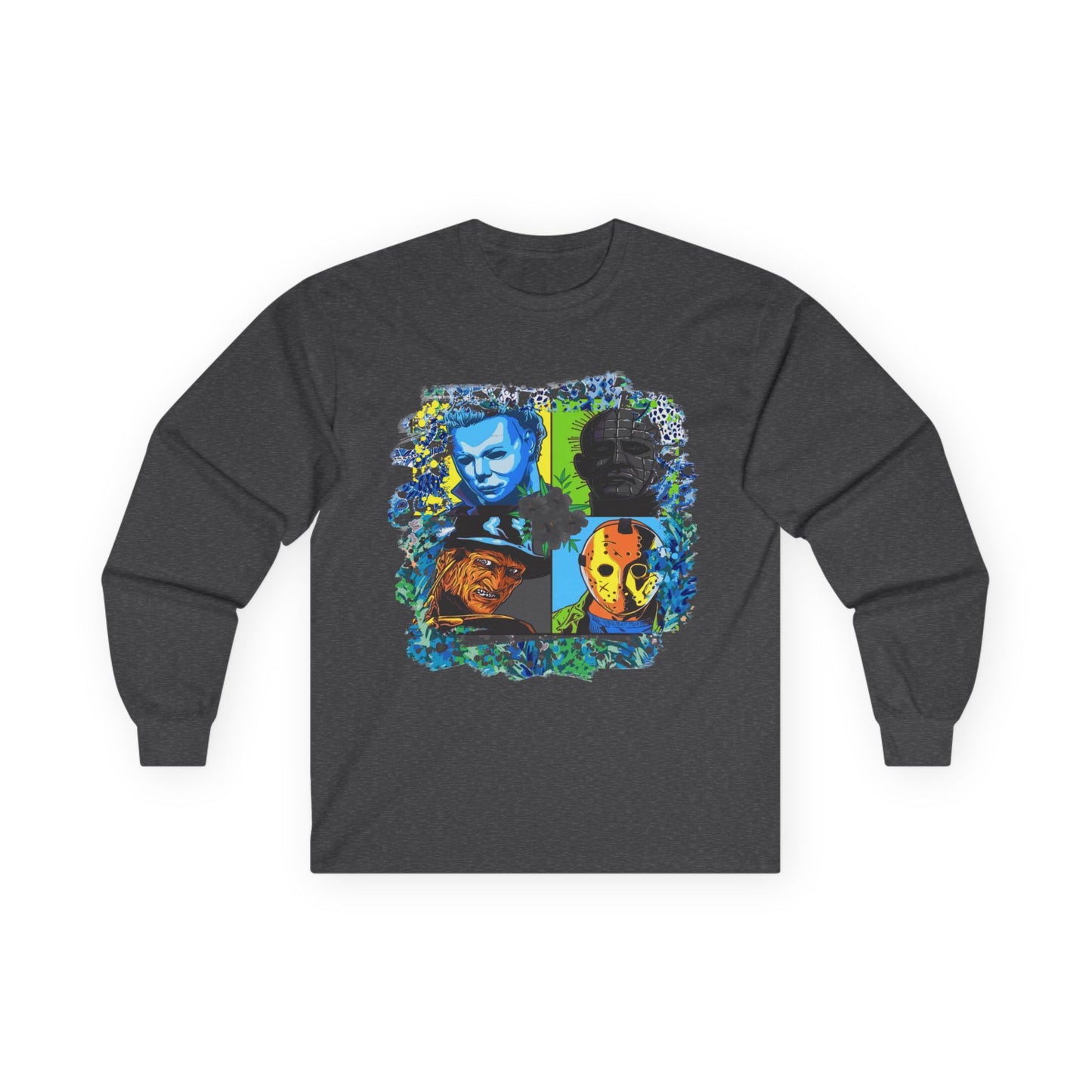 T-Shirt Artistic Long Sleeve Tee Unique Graphic Apparel Unisex Casual Wear Gift for Art Lovers Eco-Friendly Fashion Comfortable Layering Halloween