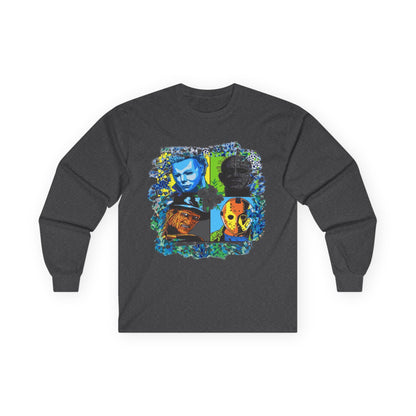 T-Shirt Artistic Long Sleeve Tee Unique Graphic Apparel Unisex Casual Wear Gift for Art Lovers Eco-Friendly Fashion Comfortable Layering Halloween