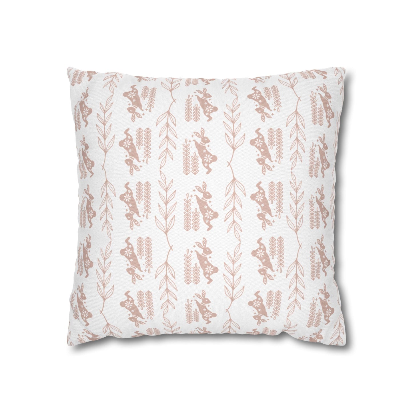 Boho Blush Floral Throw Pillowcase