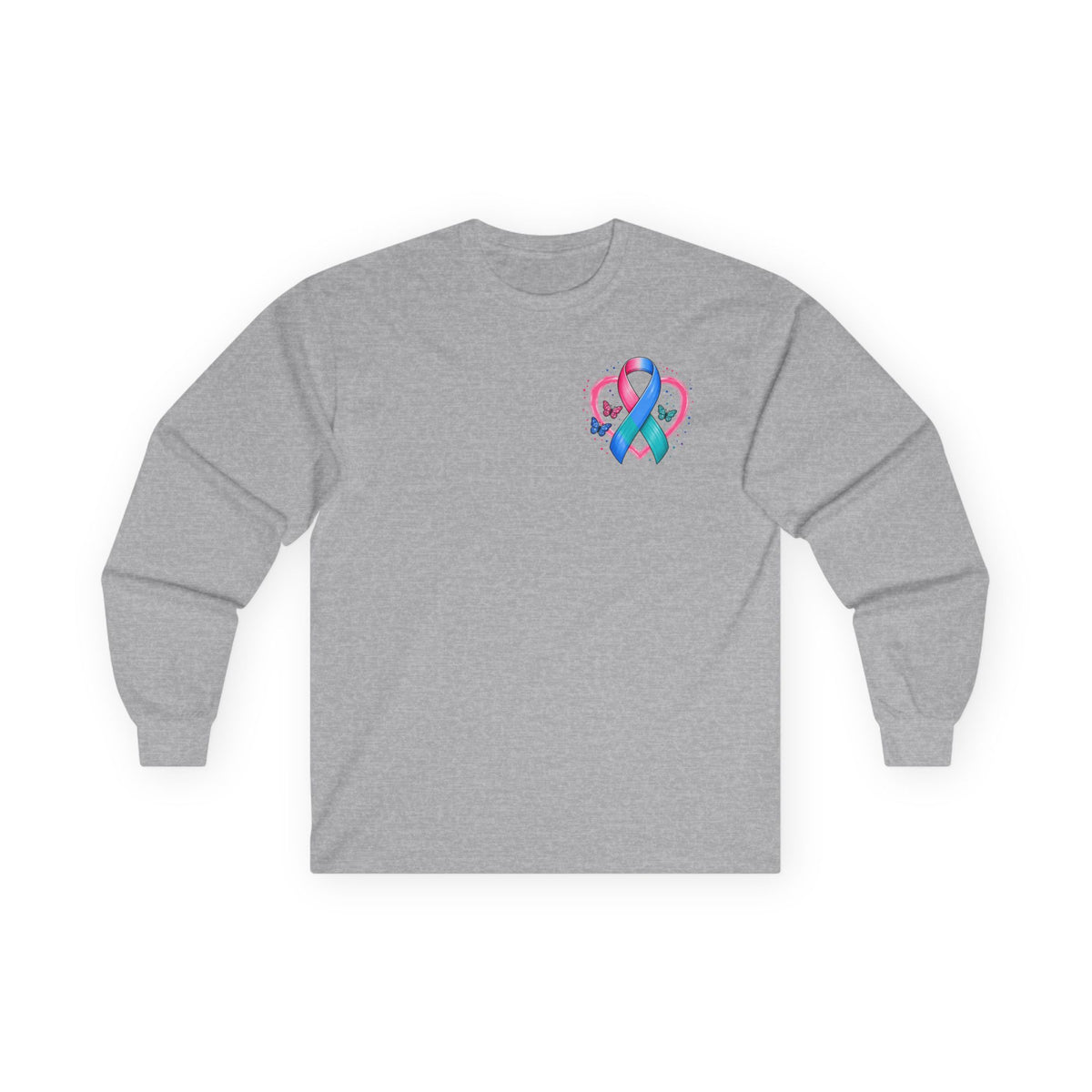 Thyroid Cancer Awareness Long Sleeve Tee – 'Stronger Than the Storm' Support Shirt