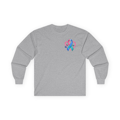 Thyroid Cancer Awareness Long Sleeve Tee – 'Stronger Than the Storm' Support Shirt