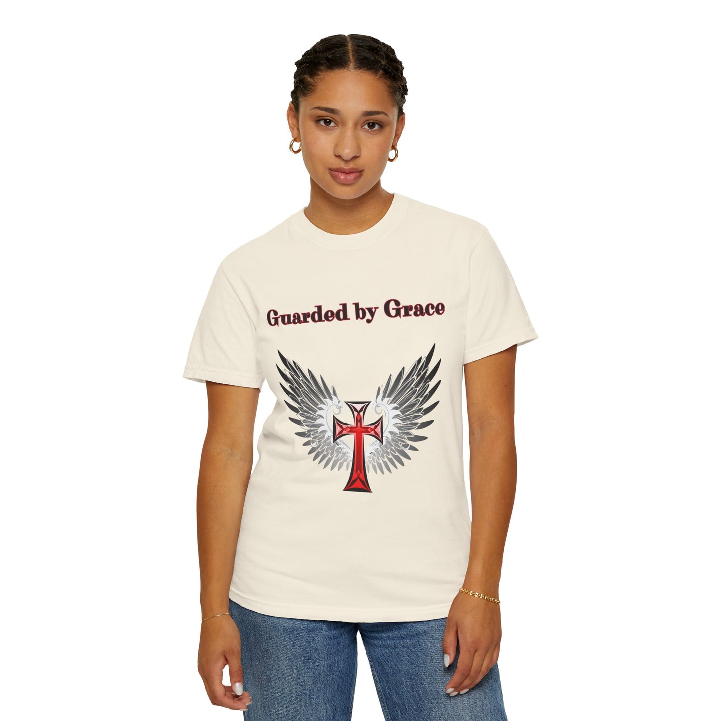 T-Shirt Guarded by Grace Unisex T-Shirt with Wings Design Christian Apparel Unique Gift Faith-based Fashion Inspirational SpiritualTee