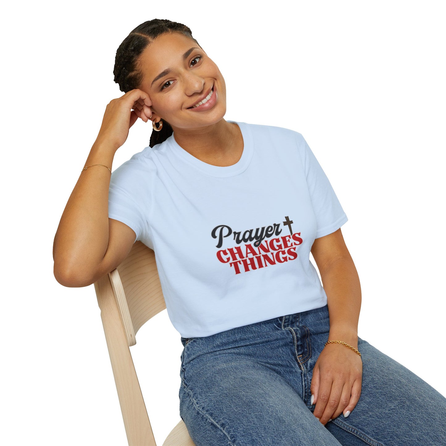 Prayer Changes Things T-Shirt Inspirational Christian Faith Tee Faith Based Spiritual Tee