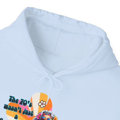 Retro Hippie Hoodie – "The 70's wasn't your generation it was mine" Colorful Boho Graphic