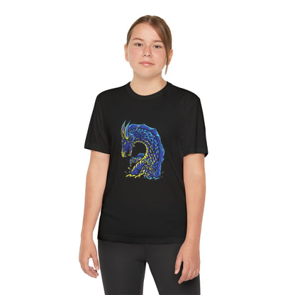 T-Shirt  Youth Dragon Graphic Tee Competitive Spirit Shirt for Kids Epic Dragon Art Birthday Gift Sports Event Apparel