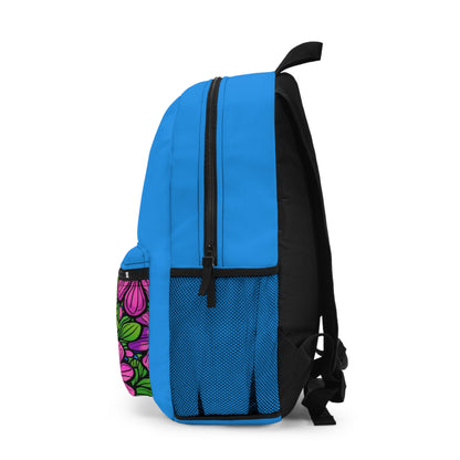 Floral Doodle Backpack — Colorful Daisy Print School & Travel Bag