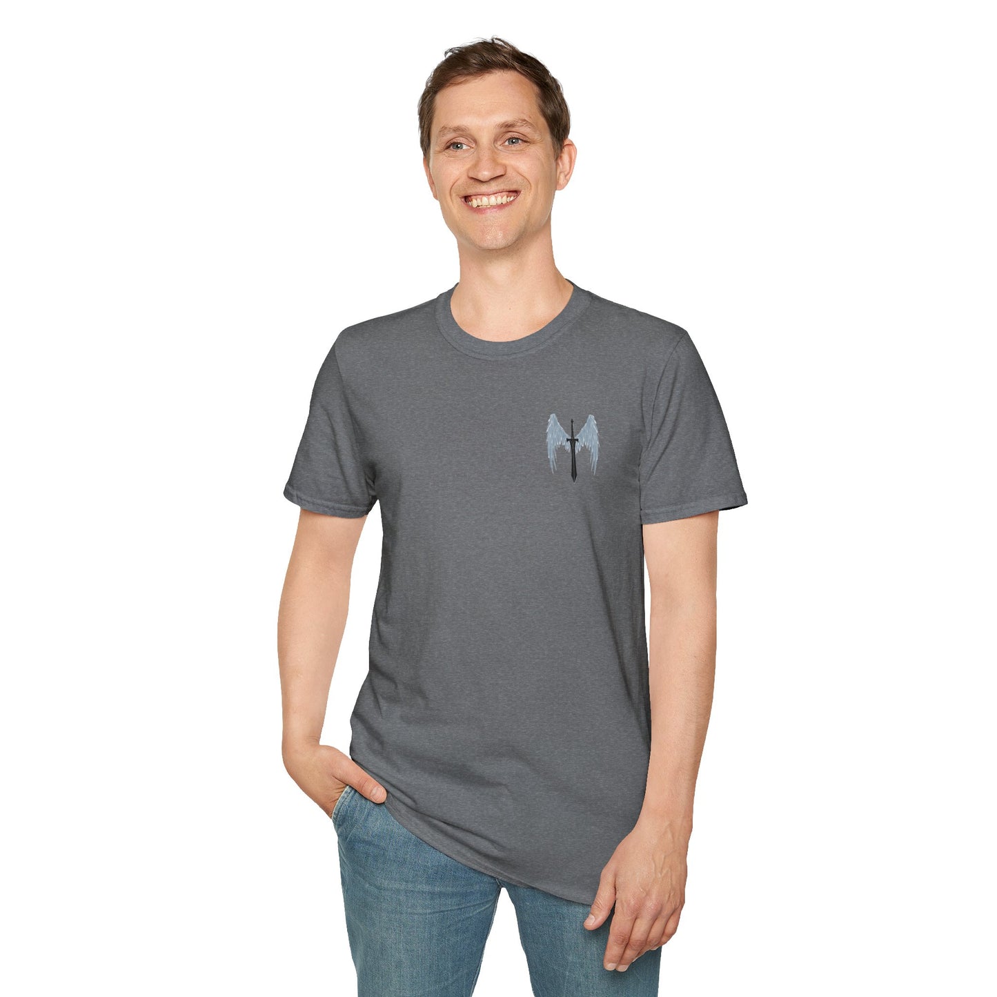 T-Shirt Unisex Softstyle T-Shirt with Inspirational Psalm Design Motivational Tee Christian Apparel Faith-Based Gift Casual Wear