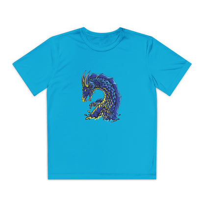T-Shirt  Youth Dragon Graphic Tee Competitive Spirit Shirt for Kids Epic Dragon Art Birthday Gift Sports Event Apparel