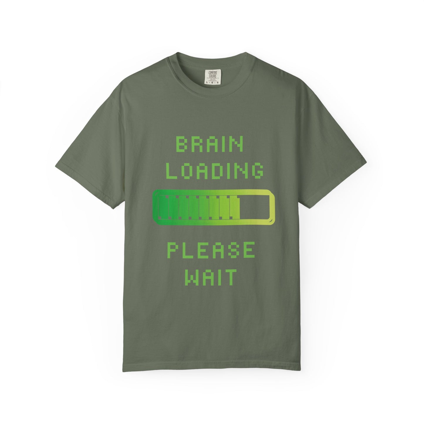 T-Shirt Loading Awareness T-Shirt - 8-bit Humor Gamer Gift Brain Loading Tee Unisex Graphic Shirt Quirky Humor Clothing
