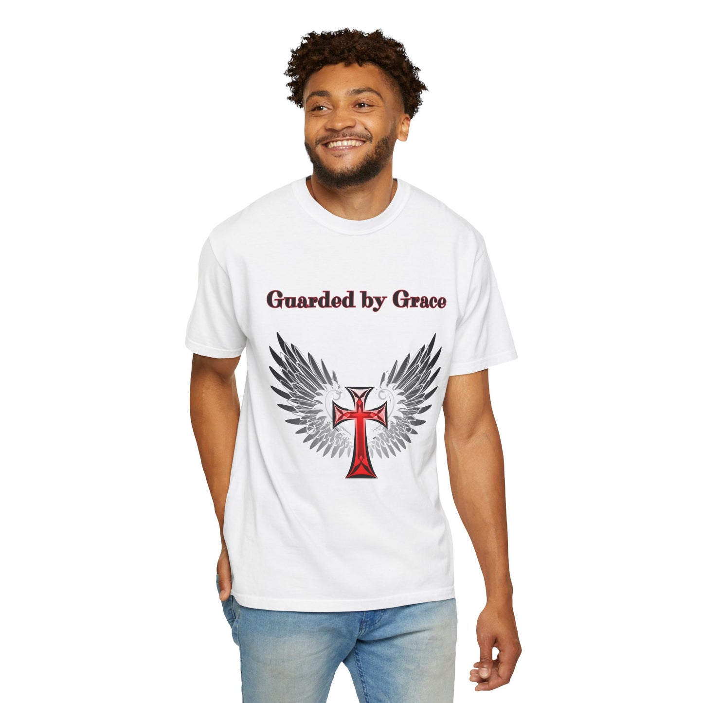 T-Shirt Guarded by Grace Unisex T-Shirt with Wings Design Christian Apparel Unique Gift Faith-based Fashion Inspirational SpiritualTee