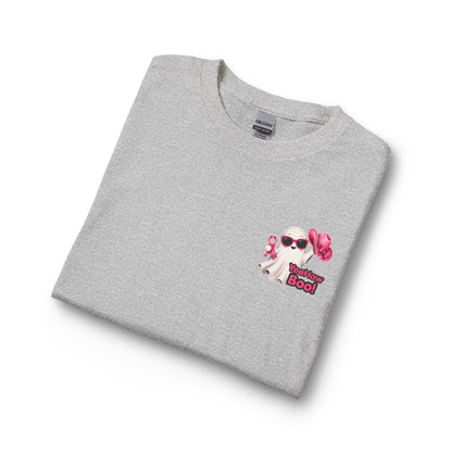 Breast Cancer Awareness Long Sleeve — "In October We Wear Pink" Ghost Tee