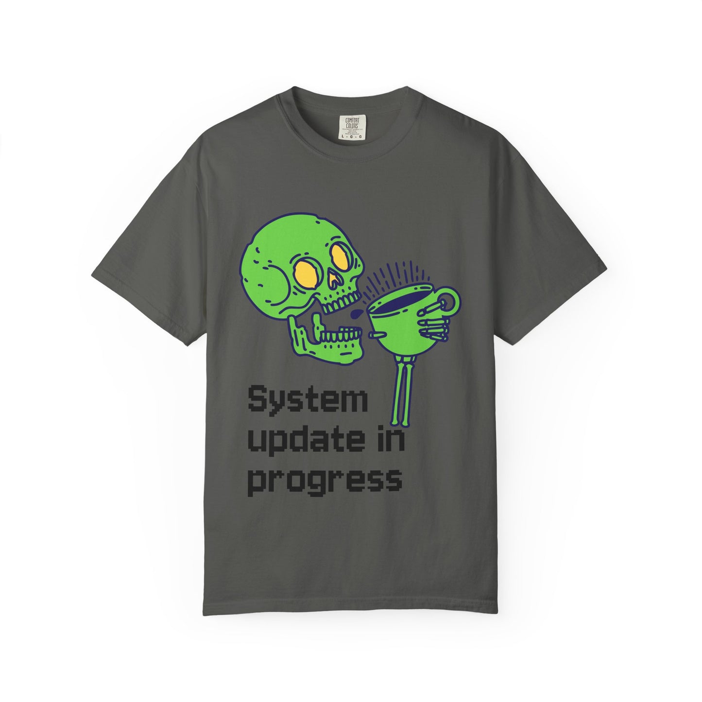 T-Shirt Funny Skeleton T-Shirt Unisex Graphic Tee Halloween Shirt Casual Wear Gift for Tech Lovers Humor Apparel