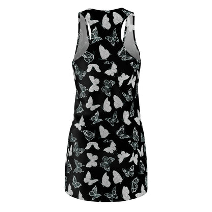 Racerback Dress Butterfly Print Dress for Women - Stylish Summer Dress Lounging Cute Gift