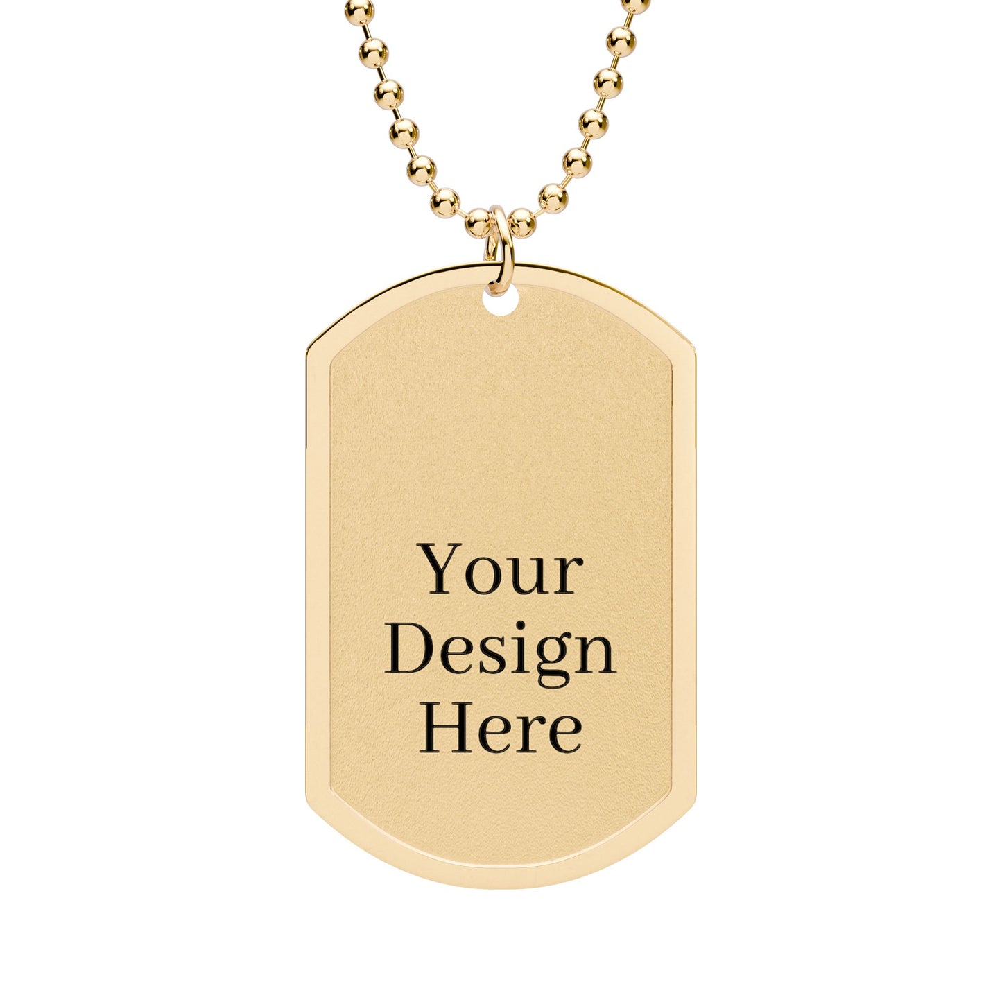 Custom Engraved Dog Tag Necklace — Personalized Military-Style ID Pendant
