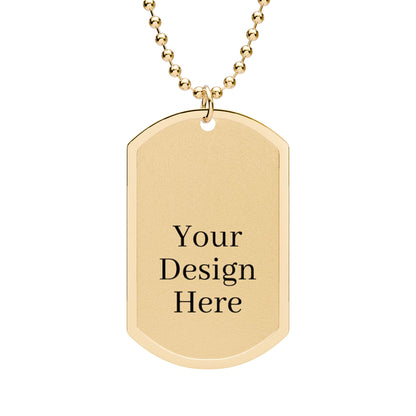 Custom Engraved Dog Tag Necklace — Personalized Military-Style ID Pendant