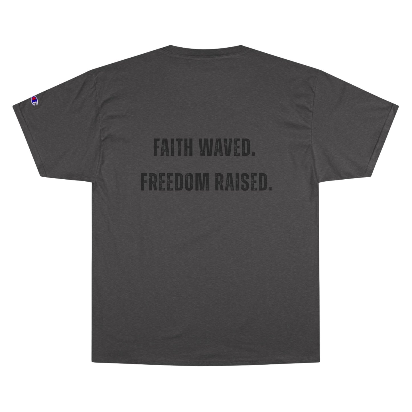 T-Shirt Christian Freedom Faith Shirt for Patriots Inspirational Tee for Veterans Christian Apparel for Independence Day USA Flag Shirt