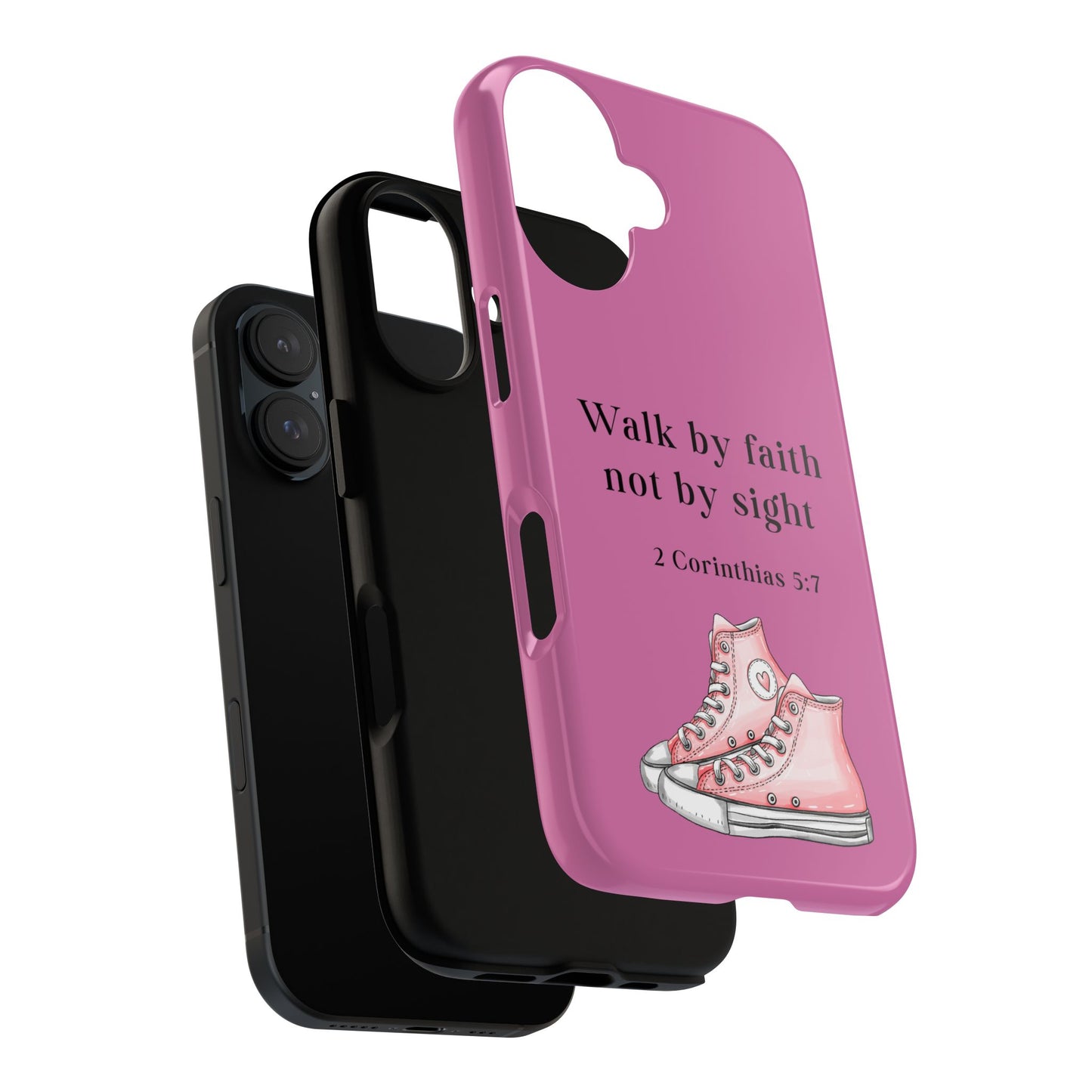 Cellphone Cae Faith-Inspired Phone Case Inspirational Gift Bible Verse Accessory Pink Converse Design Christian Phone Cover