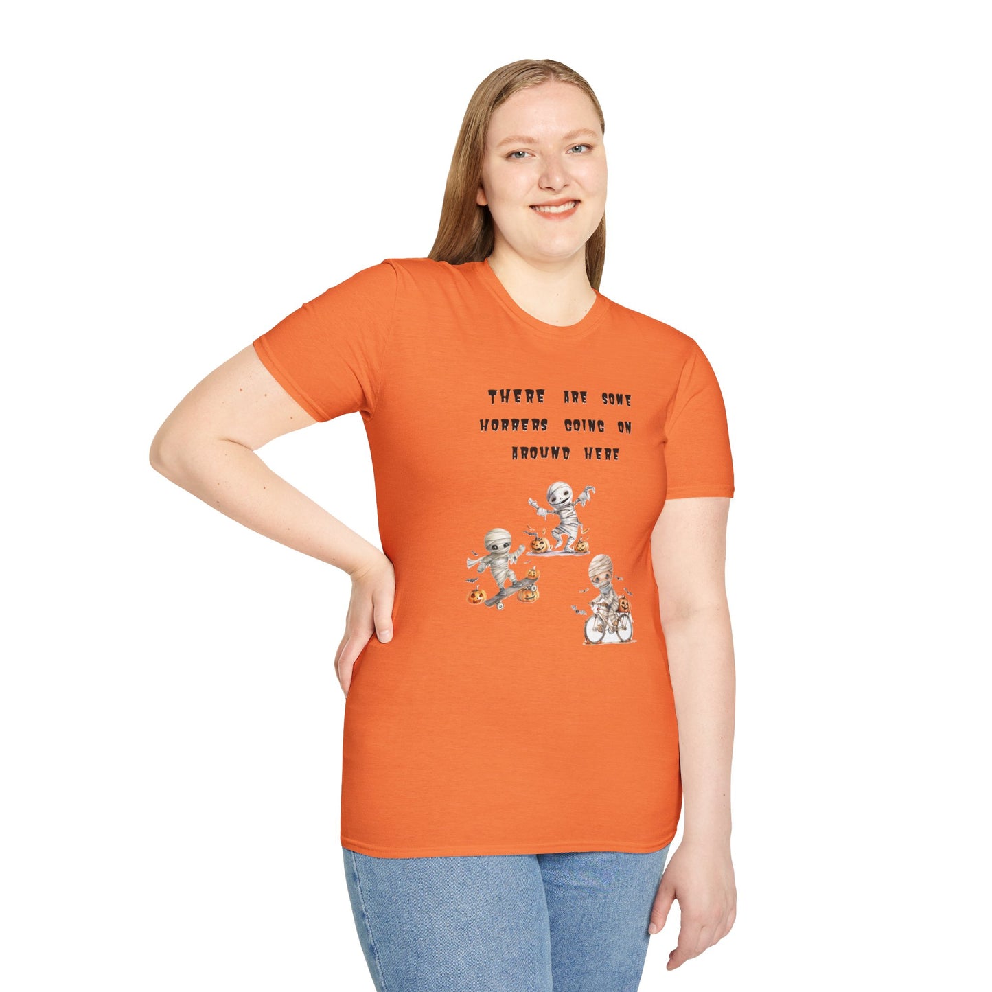 T-Shirt Halloween Graphic T-Shirt Spooky Season Tee Unisex Soft Style Shirt Retro Halloween Gift Fall Fashion Cute Halloween Design