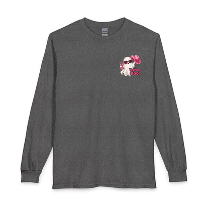 Breast Cancer Awareness Long Sleeve — "In October We Wear Pink" Ghost Tee