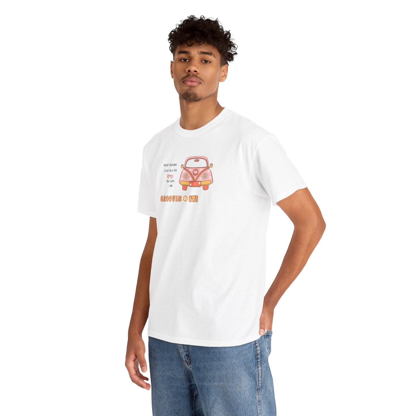 T-Shirt Perfect Gift for Road Trip Lovers Retro VW Car Unisex Heavy Cotton Tee Funny Getting Older Joke