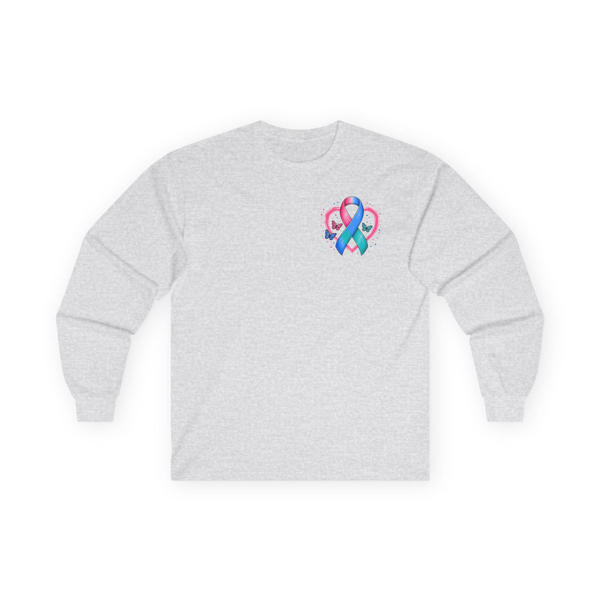 Thyroid Cancer Awareness Long Sleeve Tee – 'Stronger Than the Storm' Support Shirt
