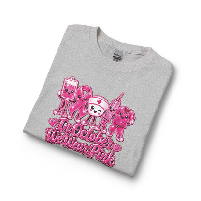 Breast Cancer Awareness Long Sleeve Shirt - "In October We Wear Pink"