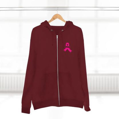 Sweatshirt Breast Cancer Awareness Unisex Zip Hoodie - Stronger Than The Storm Cool Weather Wear