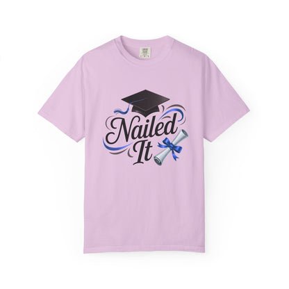 Nailed It Graduation T-Shirt — Cap & Diploma Celebration Tee