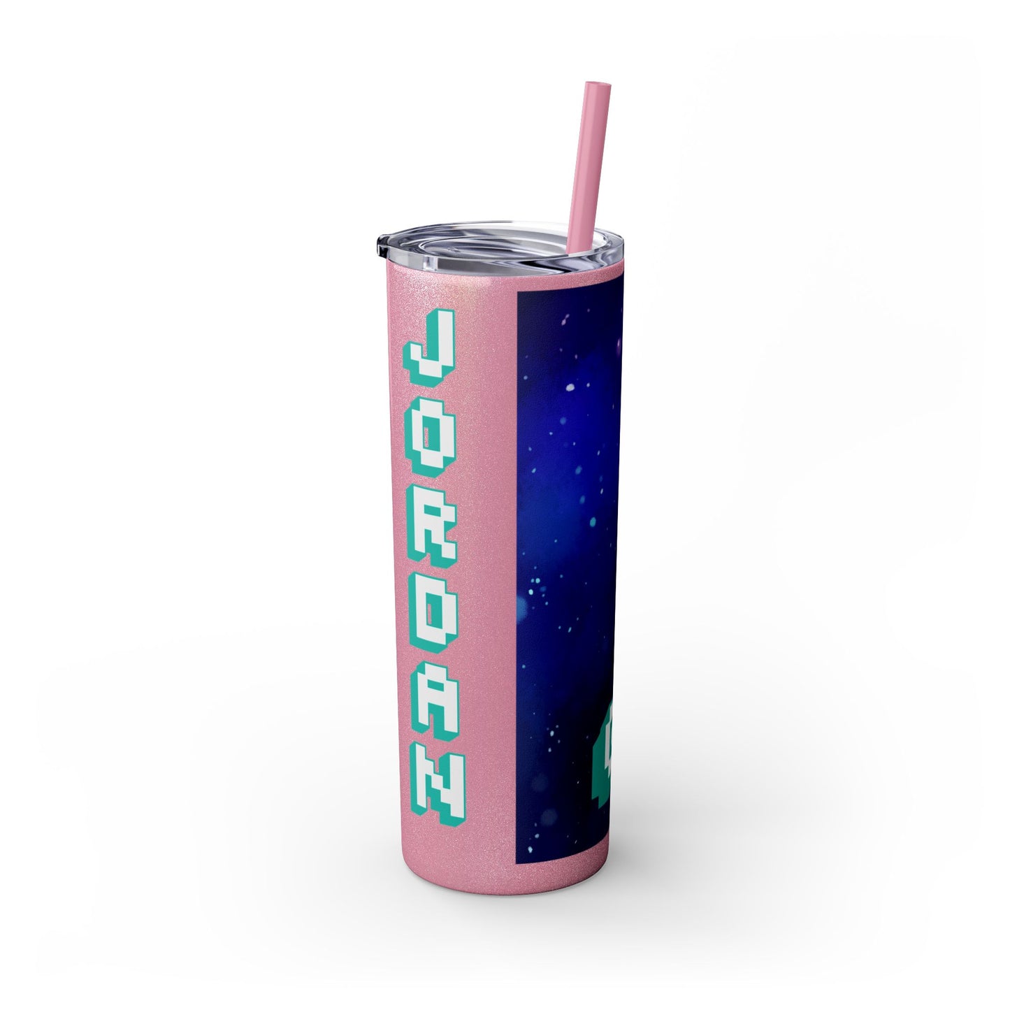 Tumbler Travel Cup Personalized Gamer Skinny Tumbler with Straw - 20oz - Cool Space Design