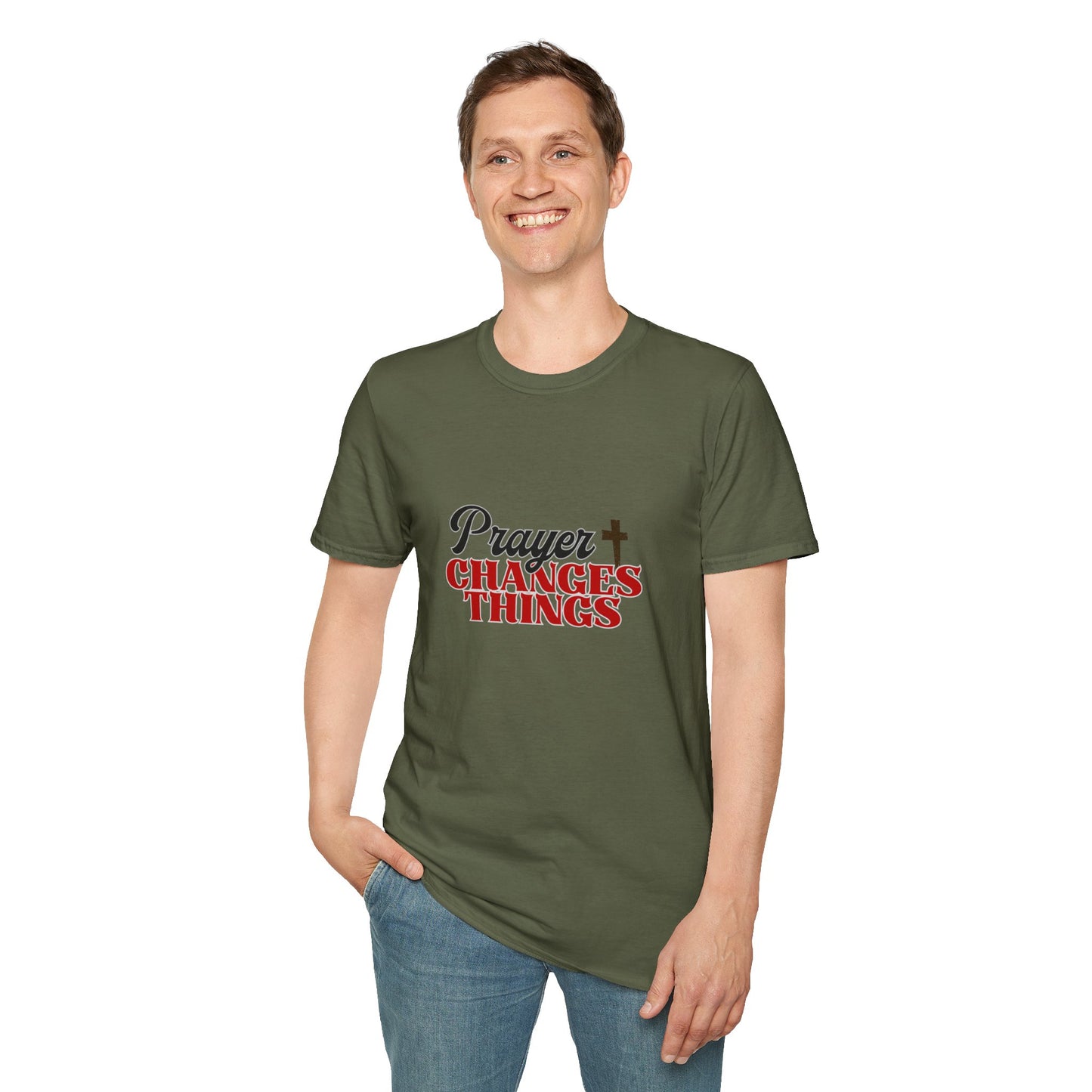 Prayer Changes Things T-Shirt Inspirational Christian Faith Tee Faith Based Spiritual Tee