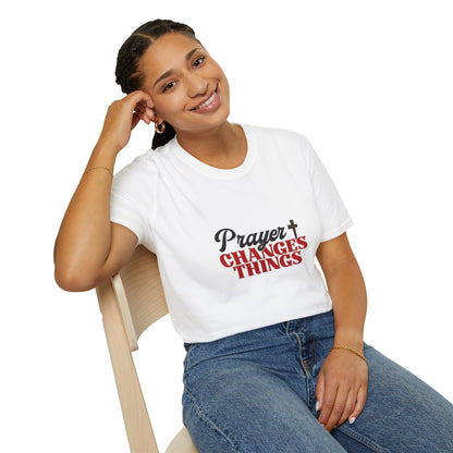 Prayer Changes Things T-Shirt Inspirational Christian Faith Tee Faith Based Spiritual Tee