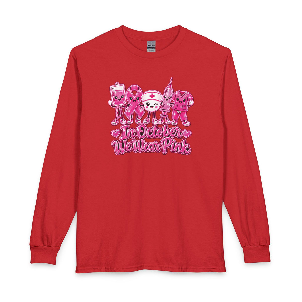 Breast Cancer Awareness Long Sleeve Shirt - "In October We Wear Pink"