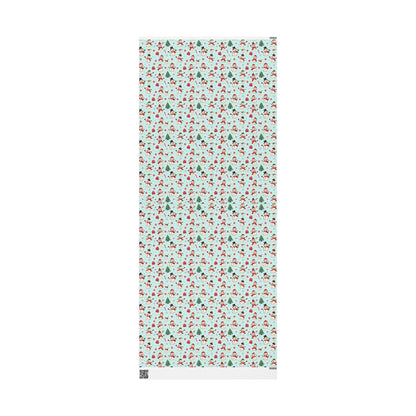 Festive Christmas Wrapping Paper, Holiday Gift Wrap, Snowman and Santa Print, Perfect for Christmas, Birthdays, and New Year Celebrations