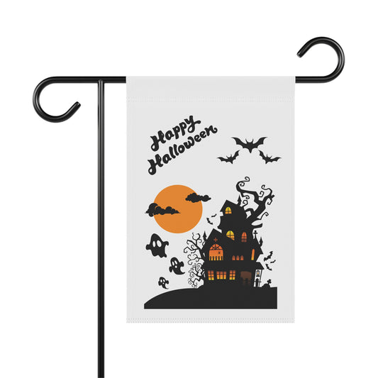 Garden Banner Halloween Spooky Yard Decor Trick-or-Treat Flag Haunted House Greeting Fall Outdoor Decor