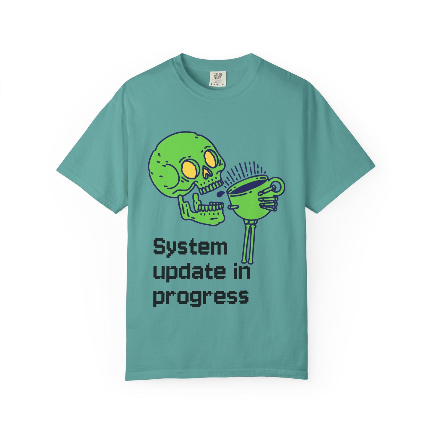 T-Shirt Funny Skeleton T-Shirt Unisex Graphic Tee Halloween Shirt Casual Wear Gift for Tech Lovers Humor Apparel