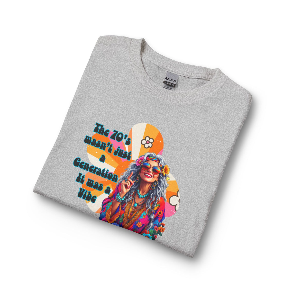 70s Hippie Long Sleeve T‑Shirt – “The 70's Wasn’t Just a Generation, It Was a Vibe”