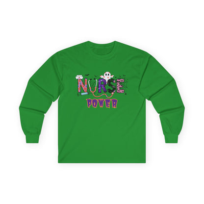 T-Shirt Nurse Power Long Sleeve Tee Unisex Shirt for Nurses Gift for Healthcare Workers Medical Appreciation Everyday Casual Wear