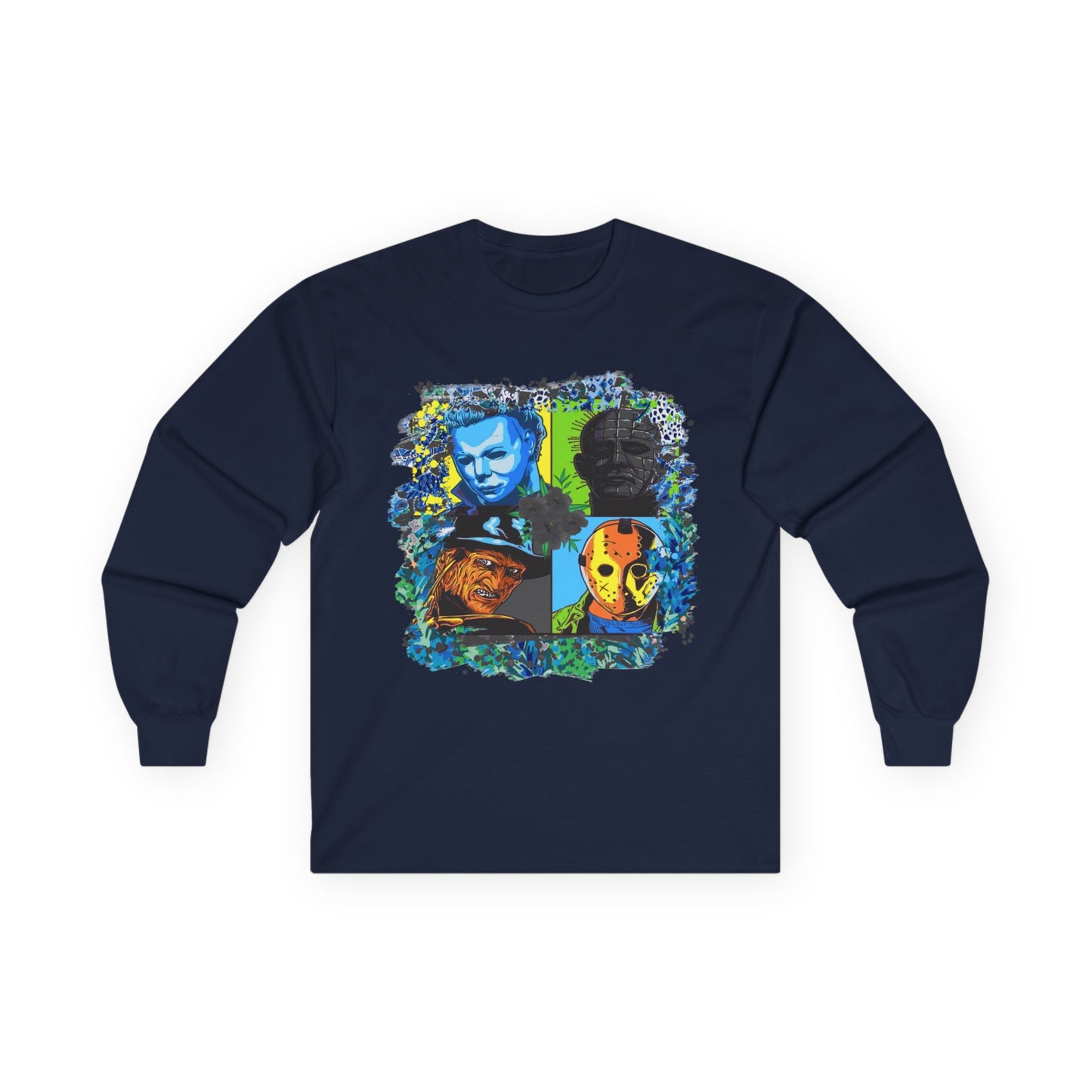 T-Shirt Artistic Long Sleeve Tee Unique Graphic Apparel Unisex Casual Wear Gift for Art Lovers Eco-Friendly Fashion Comfortable Layering Halloween