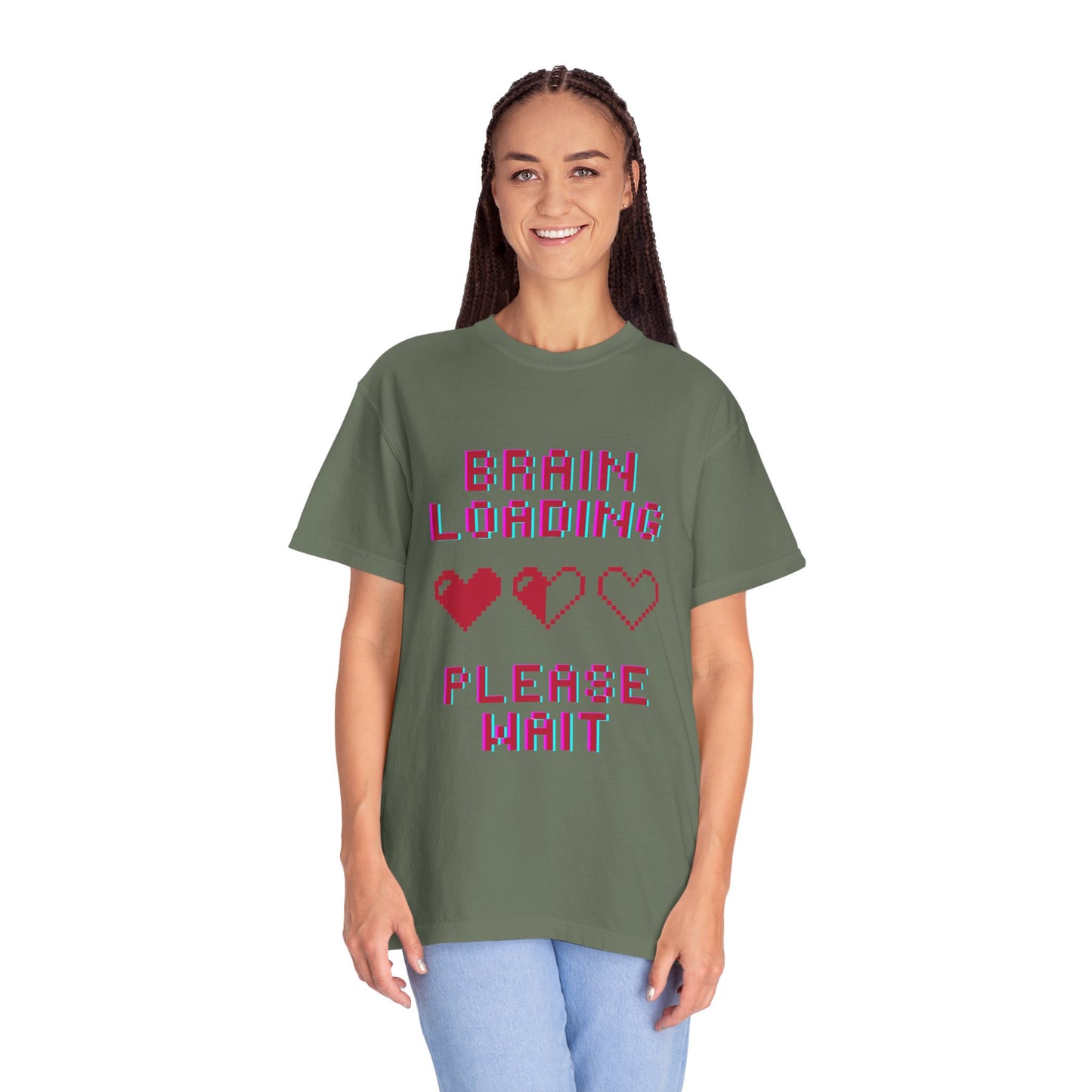 T-Shirt Brain Loading Unisex T-shirt Gamer Gift Fun Gift Geeky Apparel Cute Slogan Tee Perfect for Relaxation